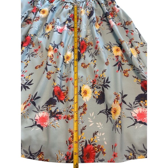 Floral Tropical Boho  Dress Spring Summer Tie Sleeve Size Large - Picture 8 of 8